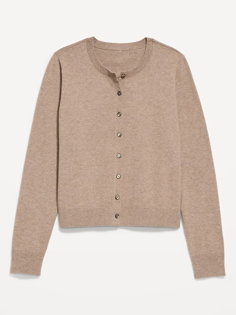 Old Navy Driftwood Heather Button-Front Crewneck Cardigan